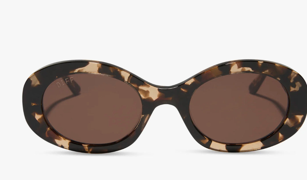 Diff Lainey Espresso Tortoise Frame w/ Brown Lens Sunglasses