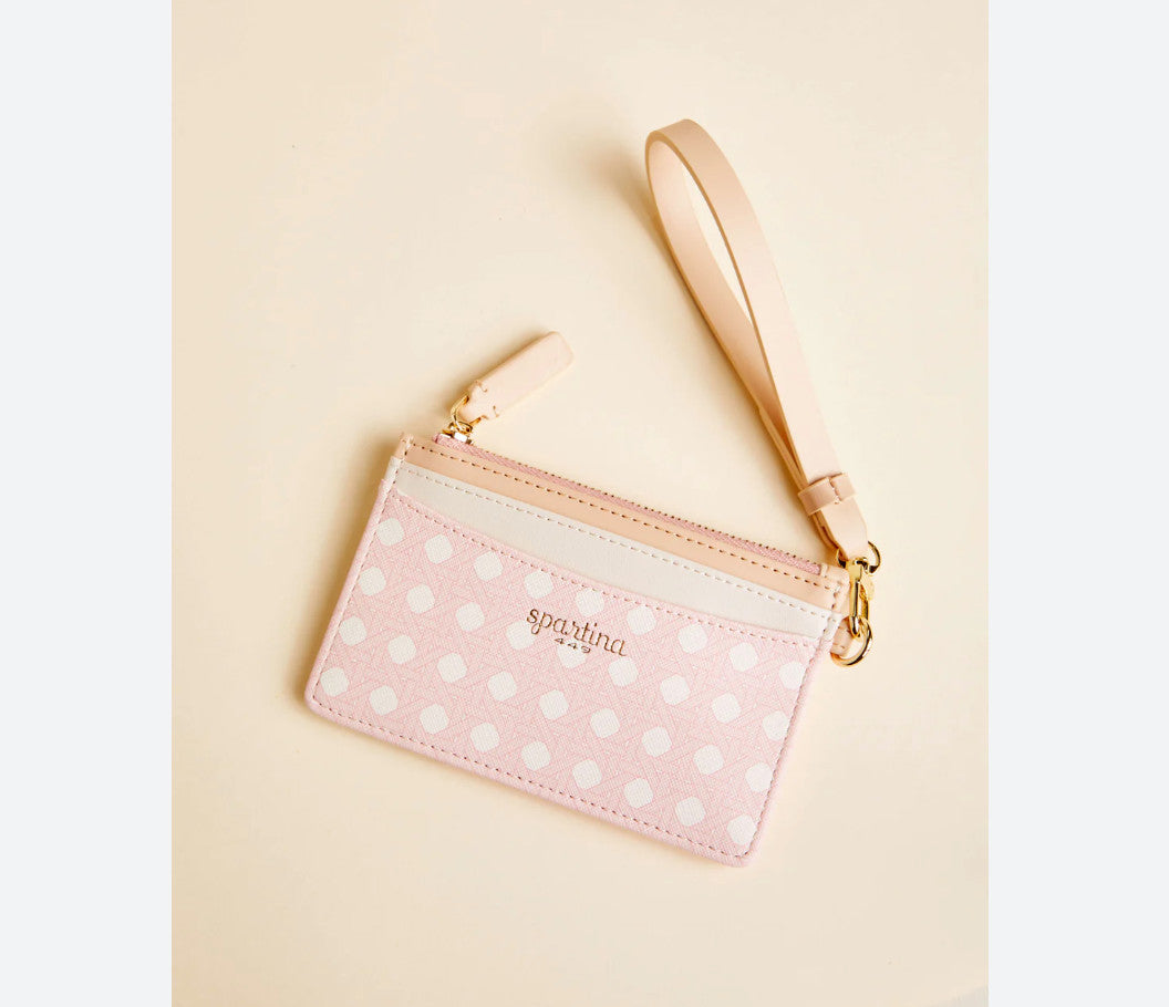 Spartina Slimcard Coin Purse Pink Cane