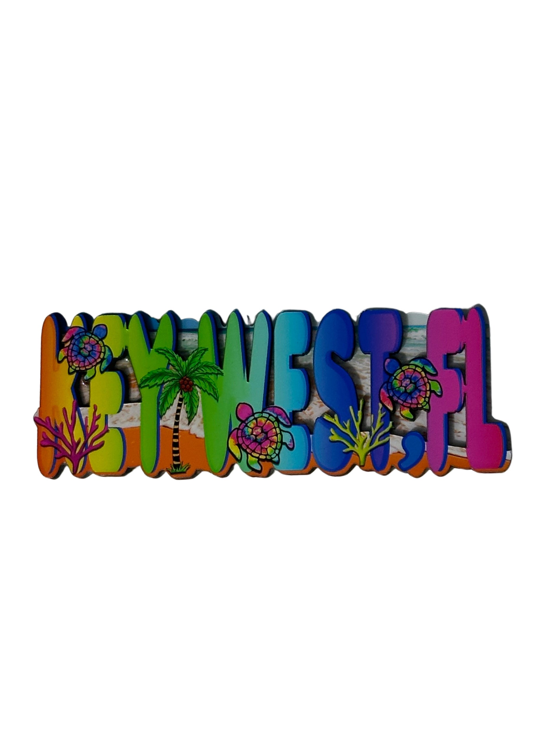 Turtle Beach Hippie Key West Magnet