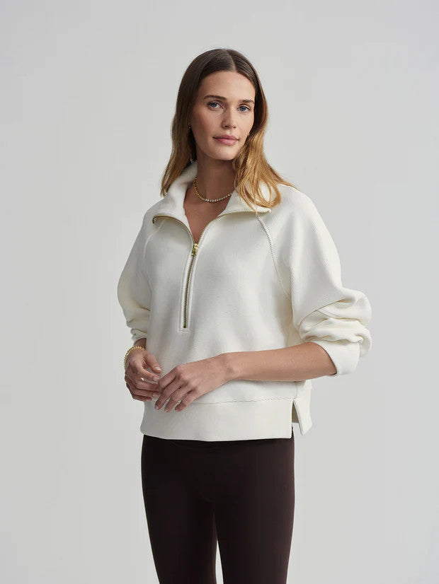 VARLEY Milano Half Zip Sweater Ivory