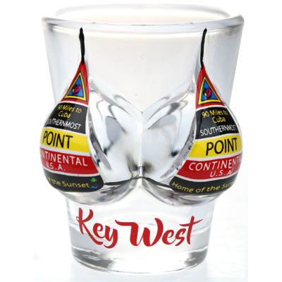 Southernmost Point Bikini Bust Shot glass