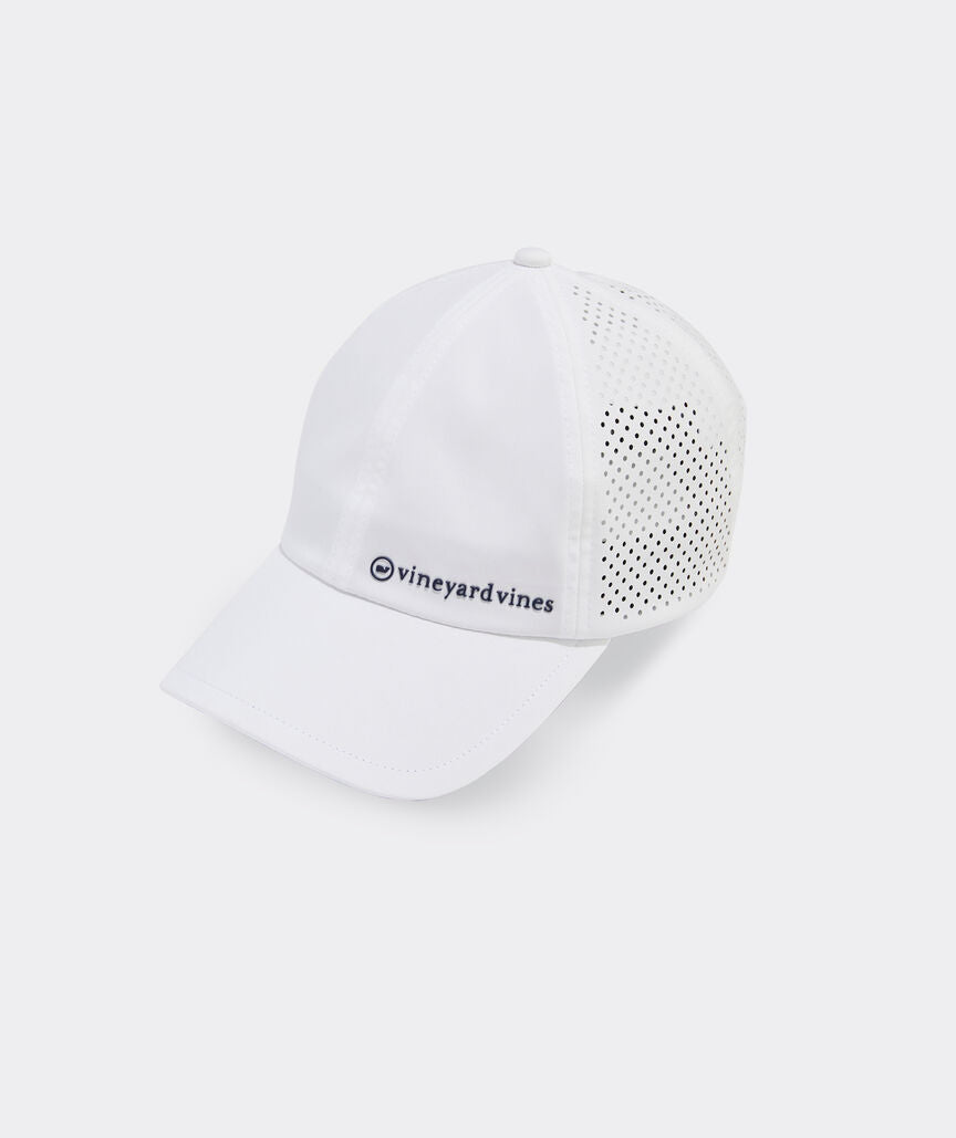 Vineyard Vines On-The-Go Perforated Baseball Hat White Cap