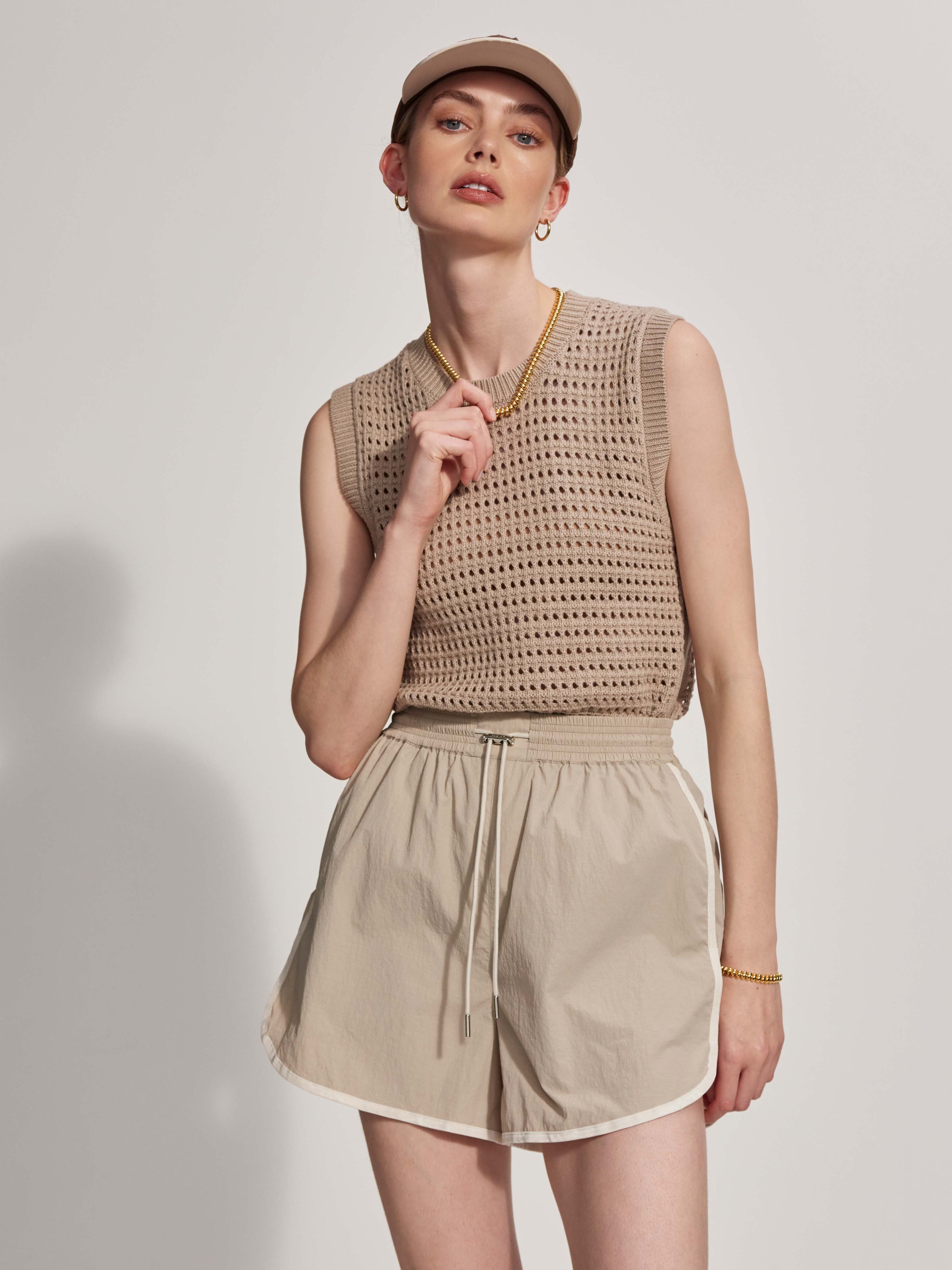 VARLEY Harmon High Rise Short 2.0 Cashmere Stone