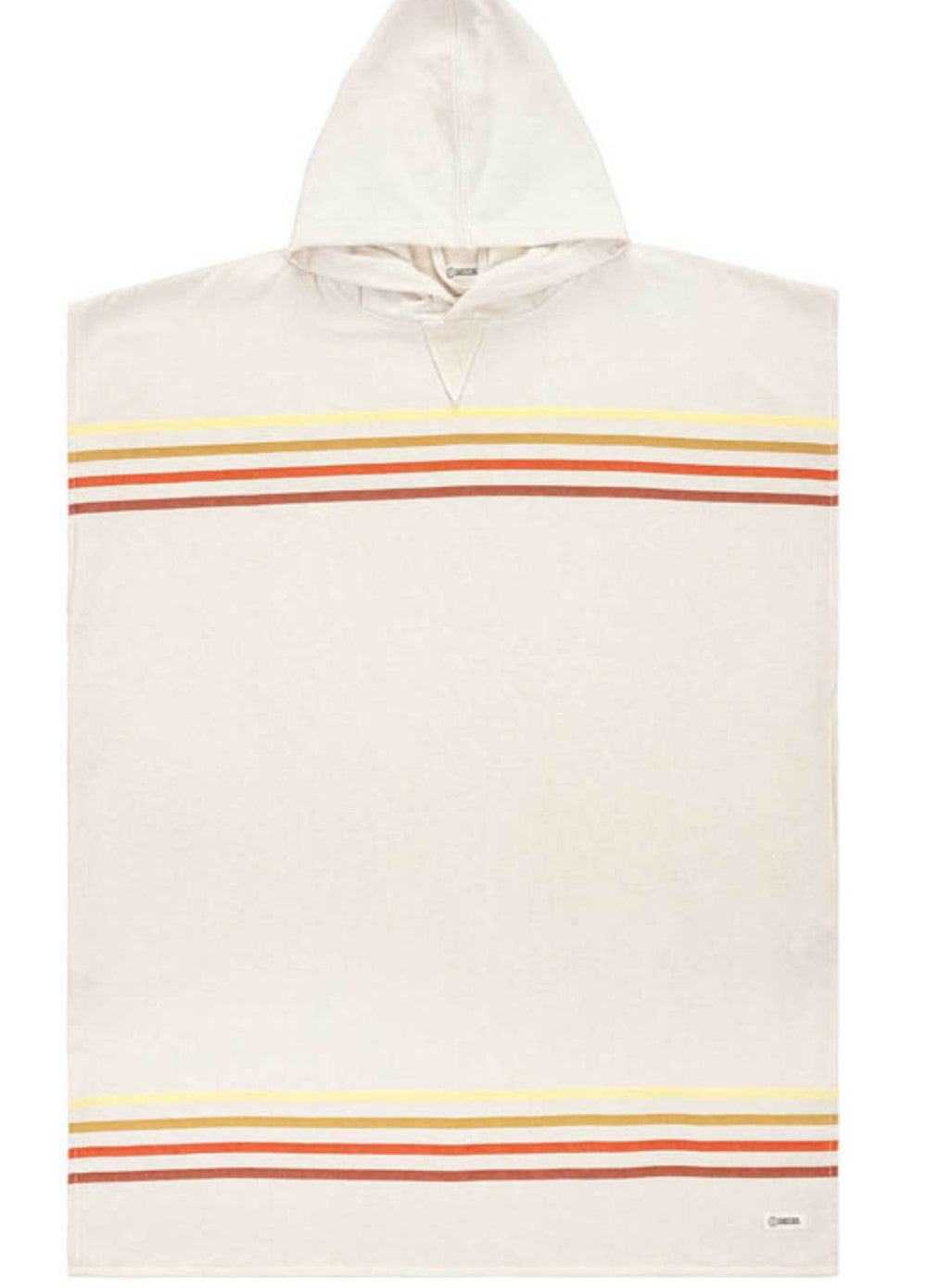 Sand Cloud Border Classic Stripe Poncho Natural