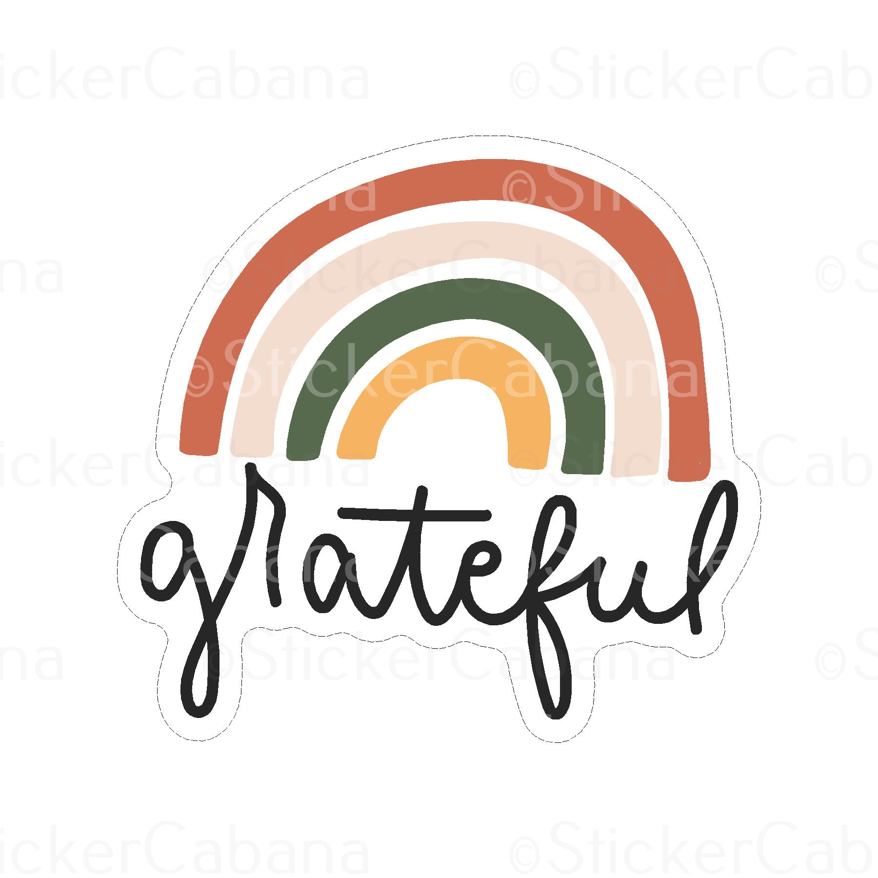 Sticker Cabana Grateful Large Sticker