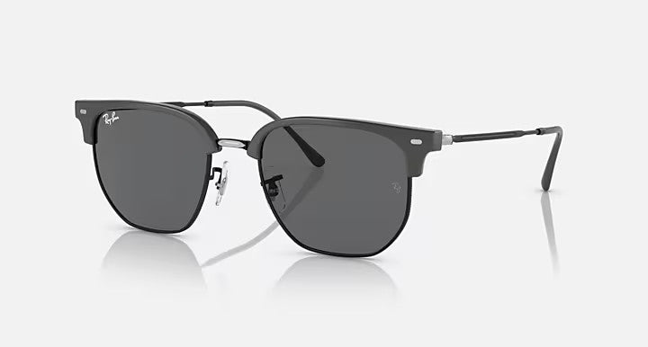 Ray Ban New Clubmaster Grey on Black w/ Dark Grey Lens Sunglasses