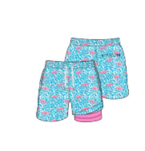Chubbies Youth The Domingos Are For Flamingos Lined Swim Trunks