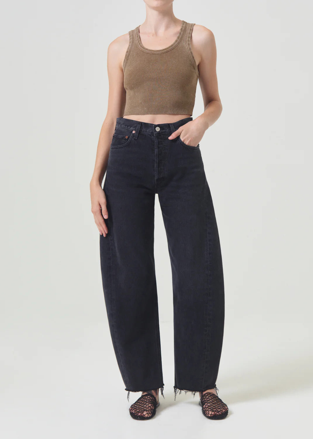 Agolde Cropped Poppy Tank Bamboo