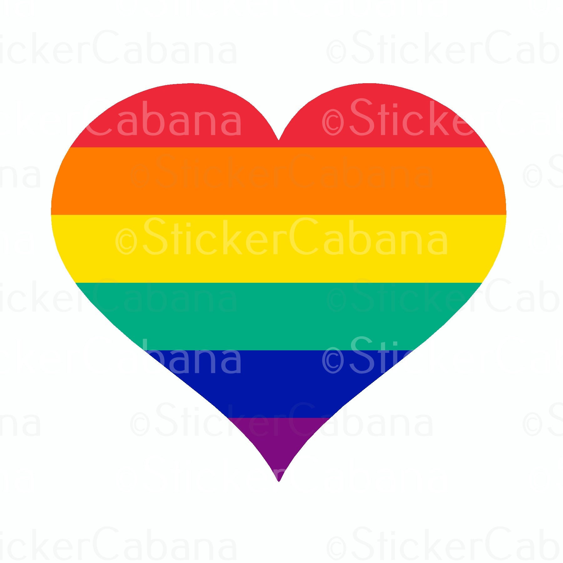 Sticker Cabana Rainbow Heart Small Sticker