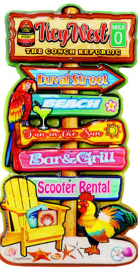 Street Sign & Icons Key West Magnet