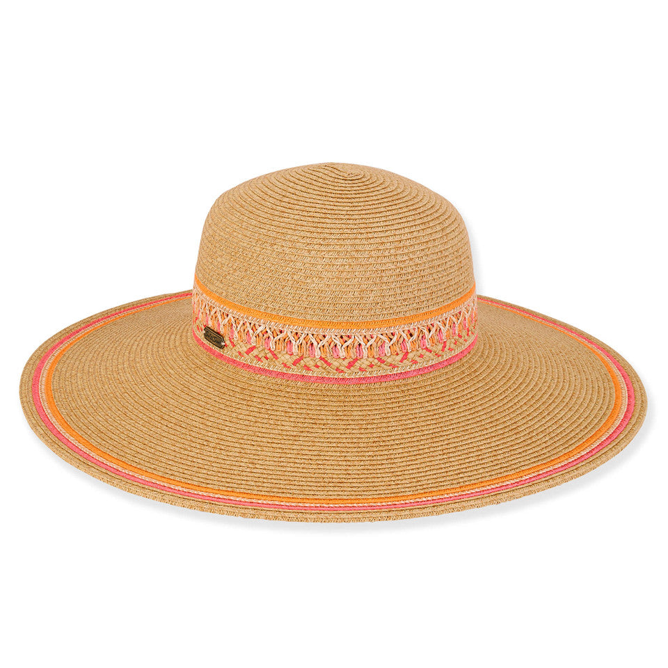 Sun 'N' Sand Willa Paper Braid Floppy Hat