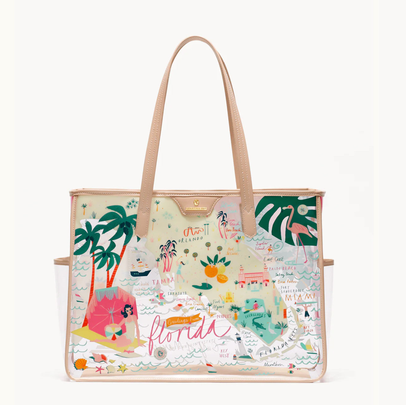 Spartina Florida Clear Beach Tote Bag