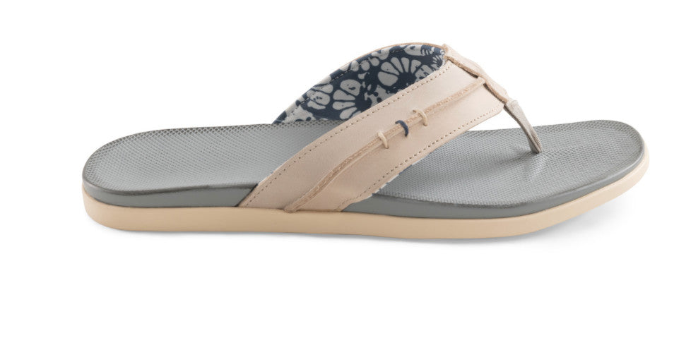 Johnnie-O Starboard Leather Sandal Gray