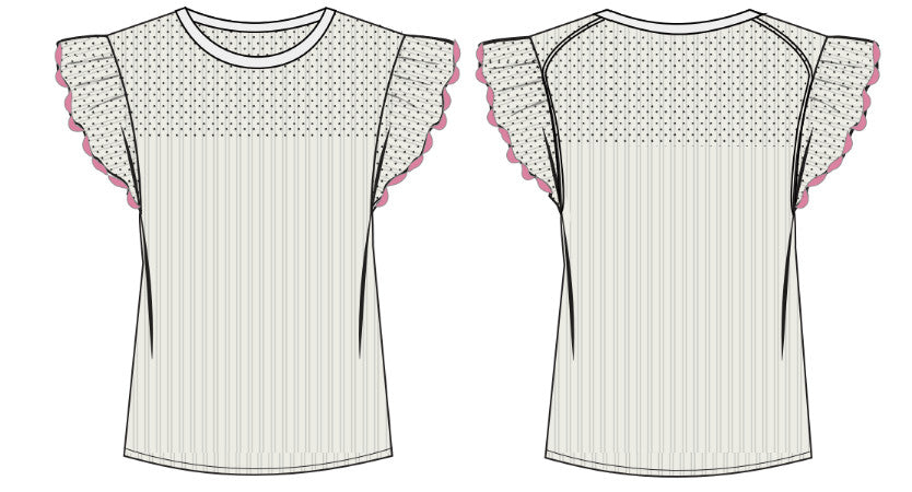 Southern Tide Maybelle Ruffle Sleeve Sweater Star White
