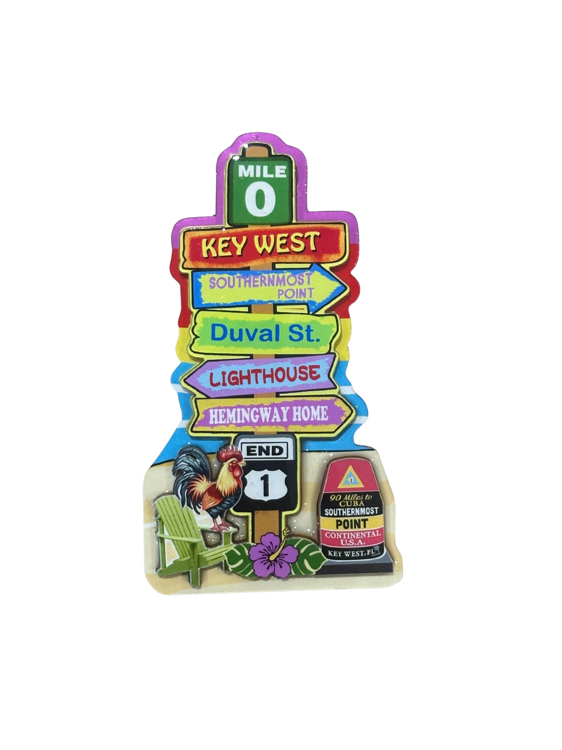 Landmark Icons Post Key West Magnet