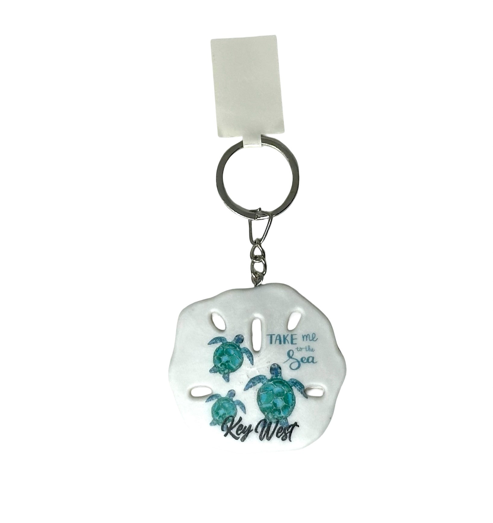 Sand Dollar Turtle Key West Keychain