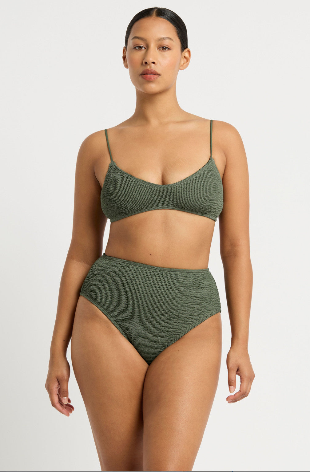 Bond Eye Selena Crop Bottom Khaki Eco O/S