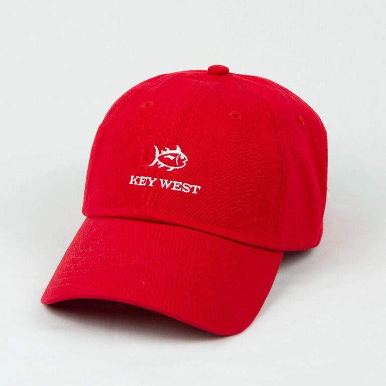 Southern Tide Key West Embroidered Hat — structured 100% cotton twill coastal baseball cap at Shaddow & Fish Key West boutique