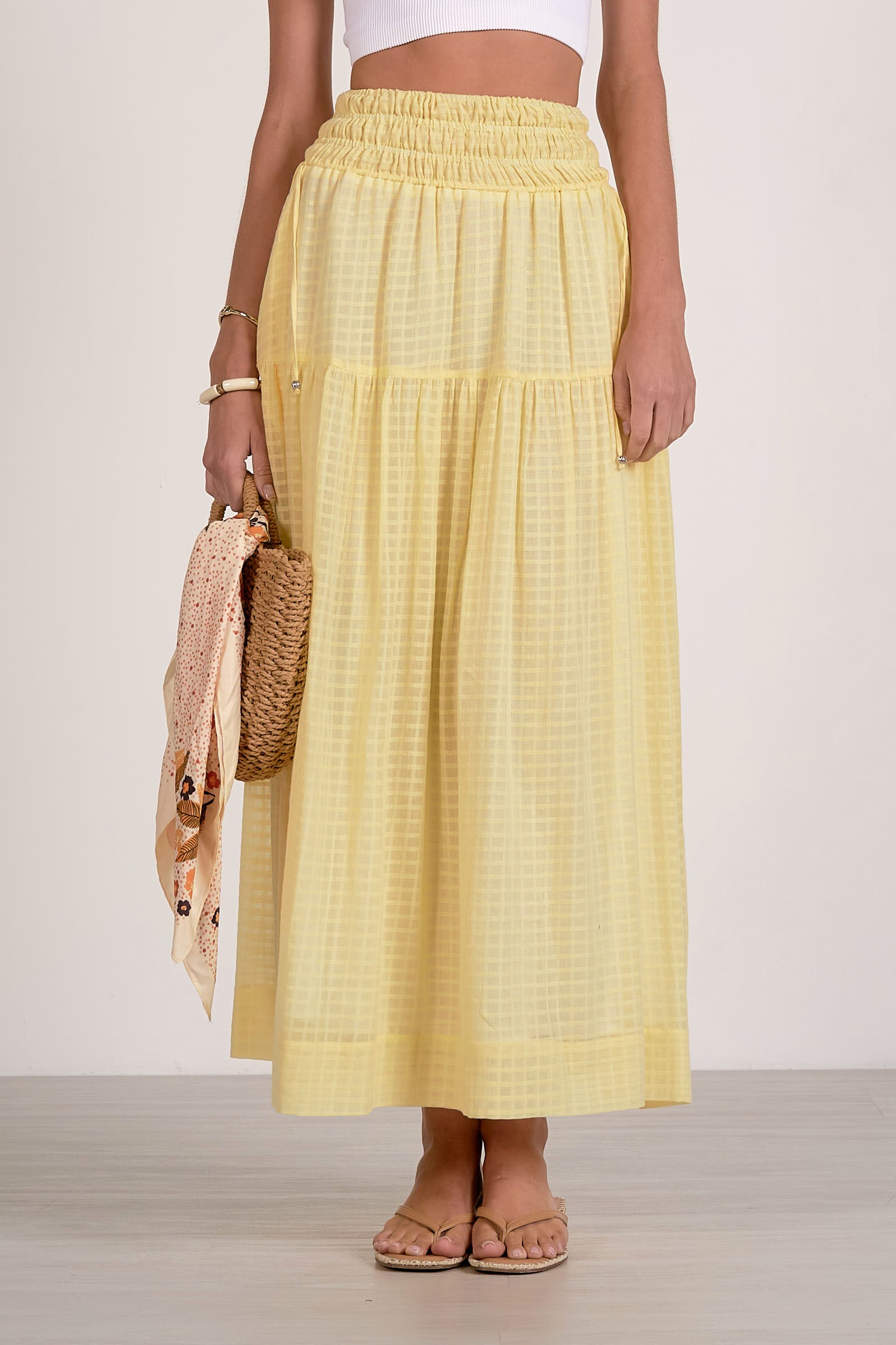 Elan Joy Maxi Skirt Yellow