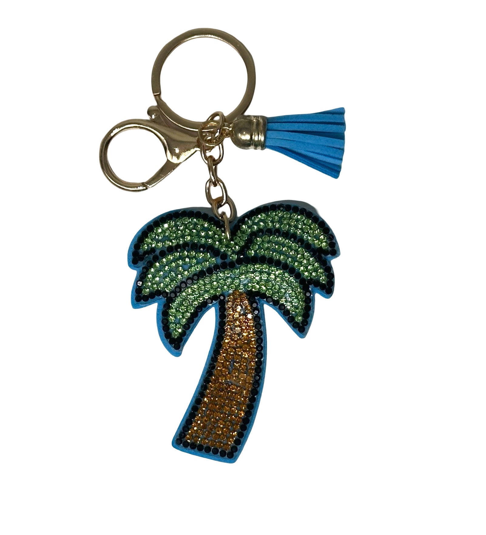 Palm Tree Key West Bedazzled Keychain