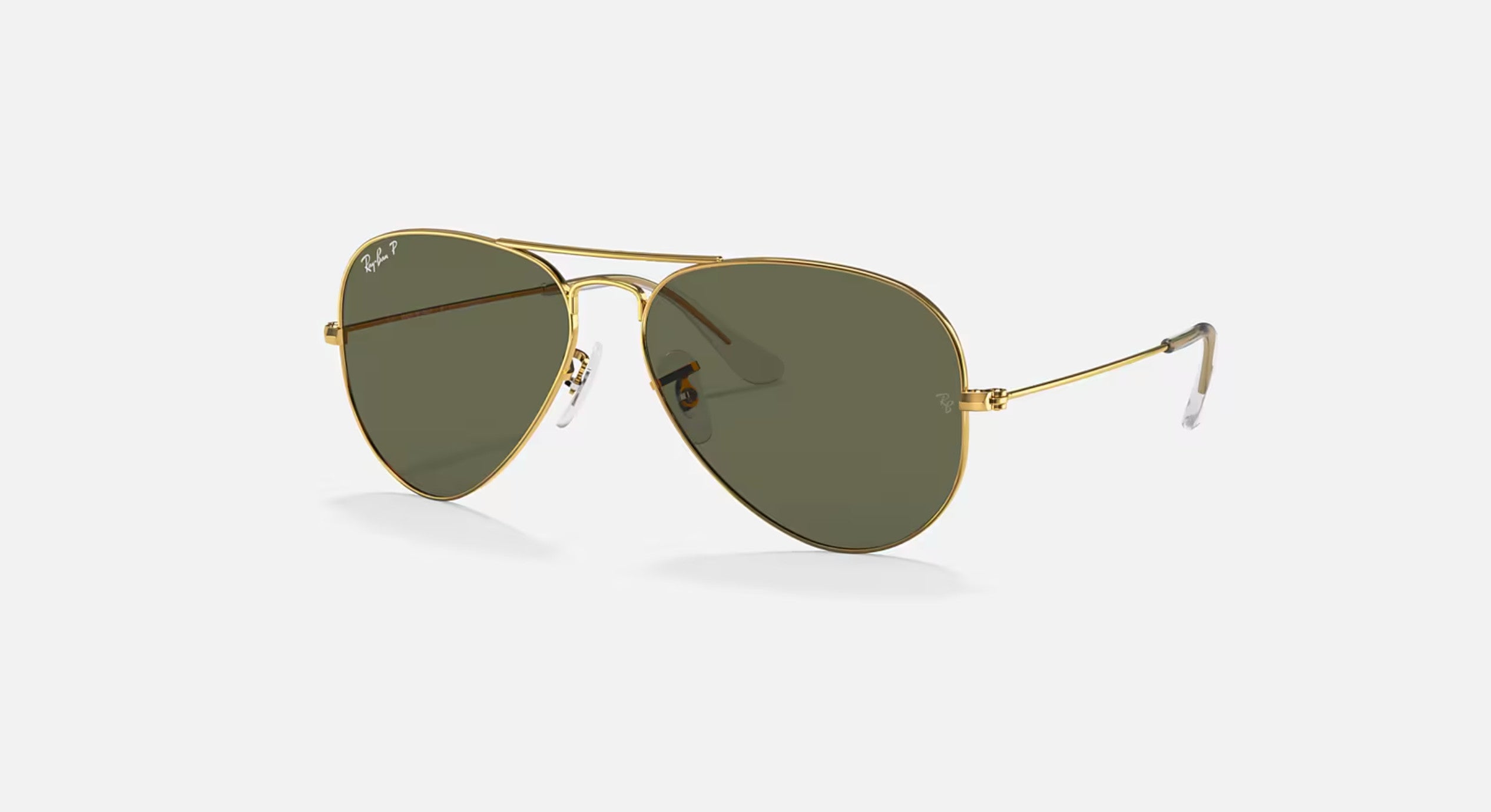 Ray Ban Aviator Large Metal Arista Frame w/ Green Lens Sunglasses Polarized