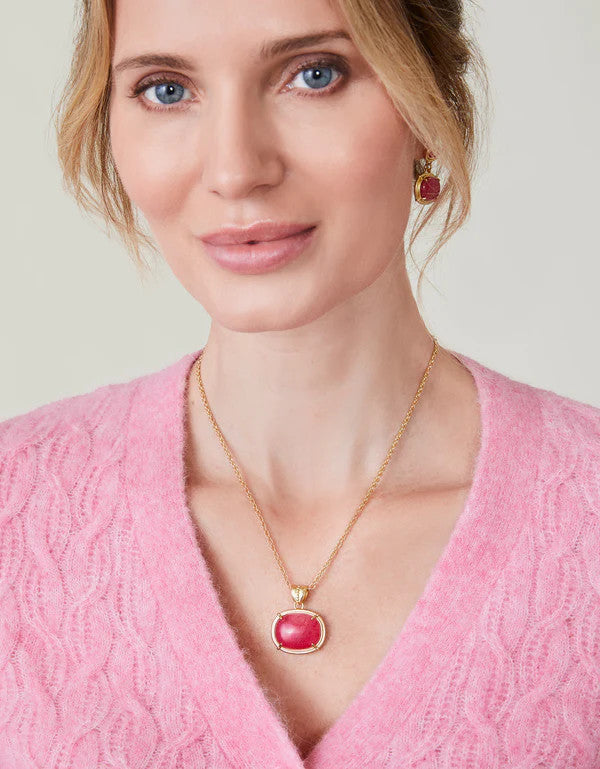 Spartina Greta Necklace 18" Pink