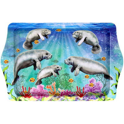 Key West Manatee 10"x6" Tin Tray