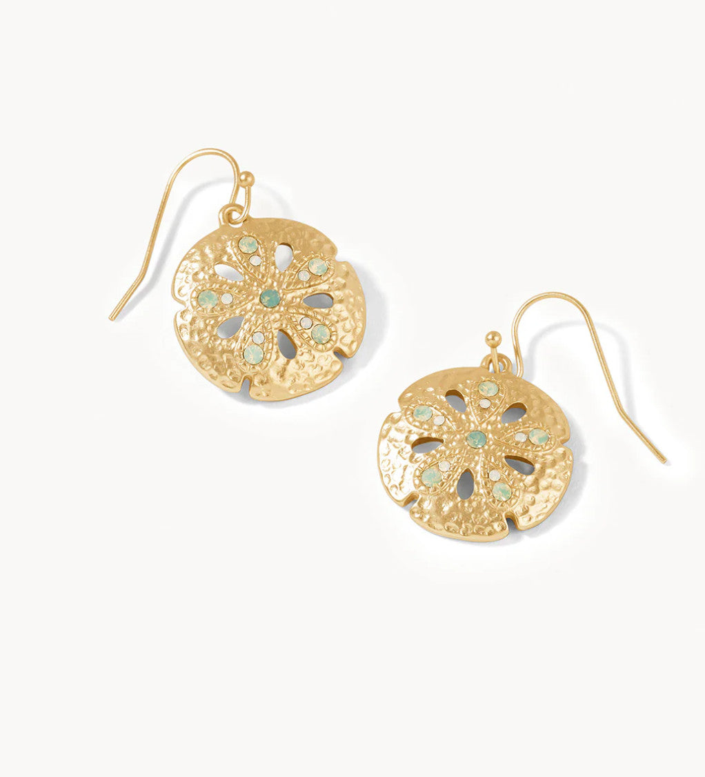 Spartina Sand Dollar Earrings Opal