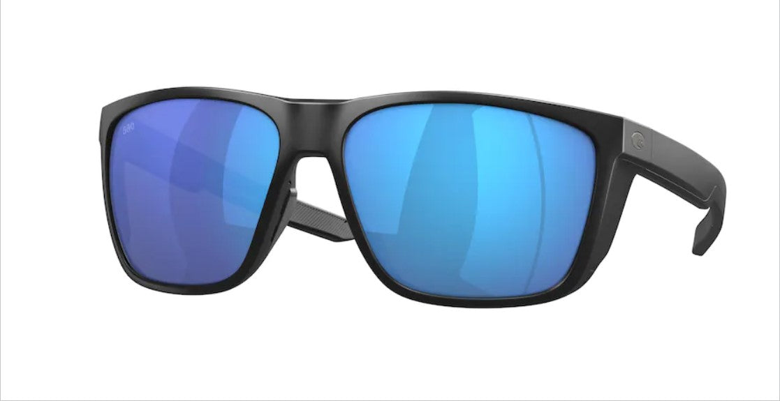 Costa Ferg XL Matte Black Frame w/ Blue Mirror Lens 580G Sunglasses