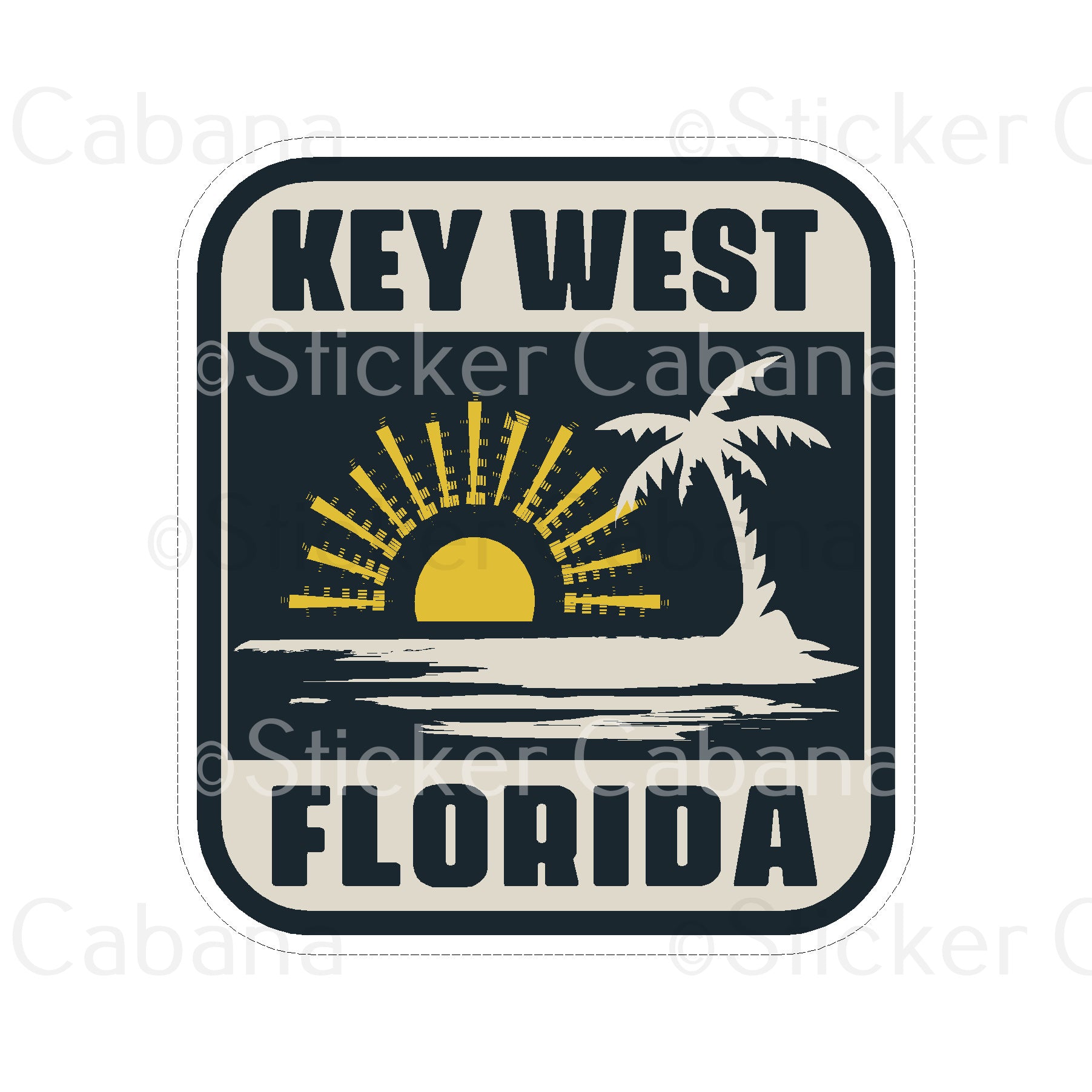 Sticker Cabana Key West Patch Sticker