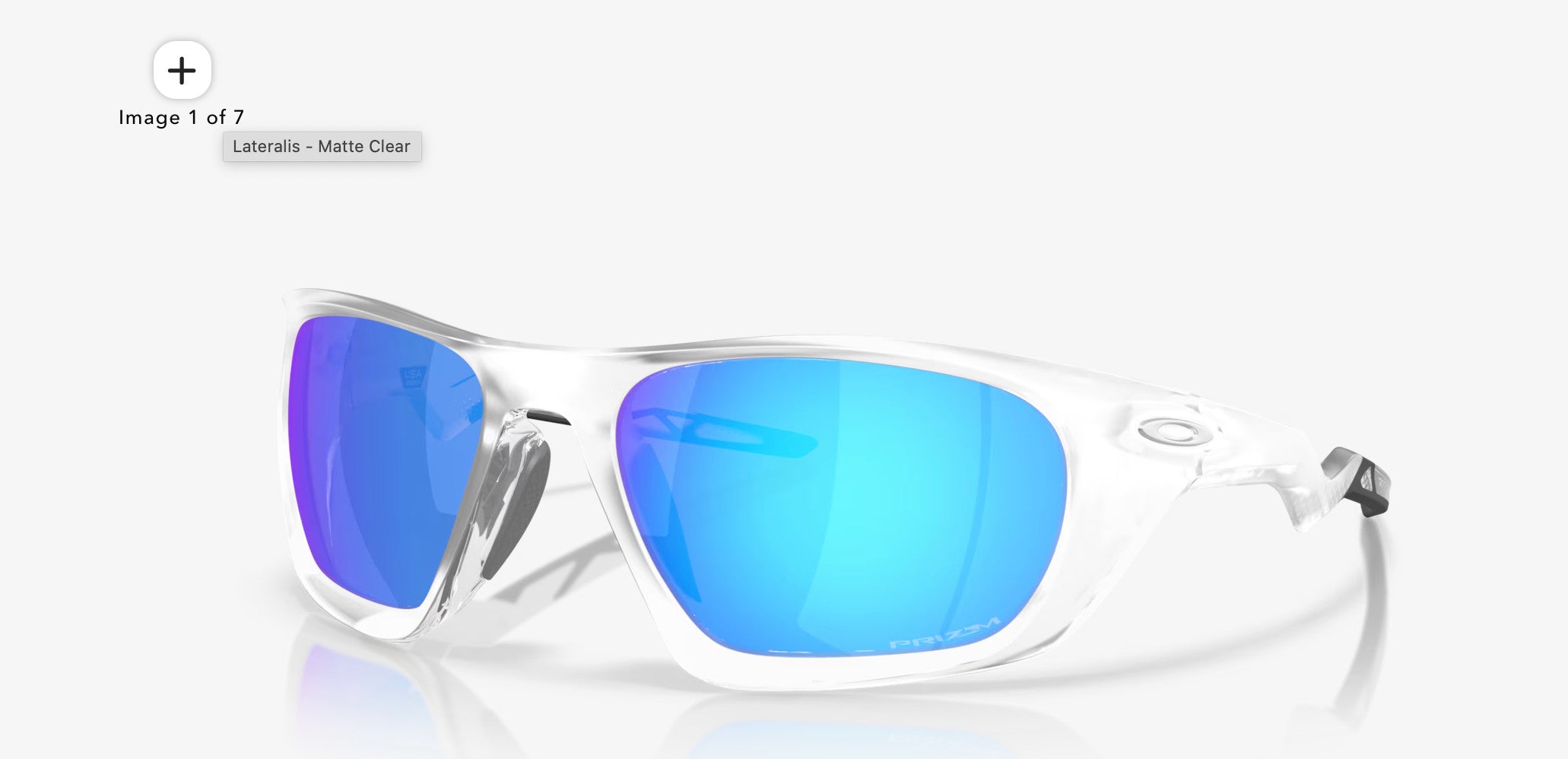 Oakley Matte Clear w/ Prizm Sapphire Lense Lateralis Sunglasses
