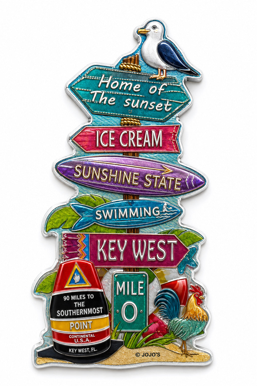 Key West Street Sign Home Of Sunset Magnet