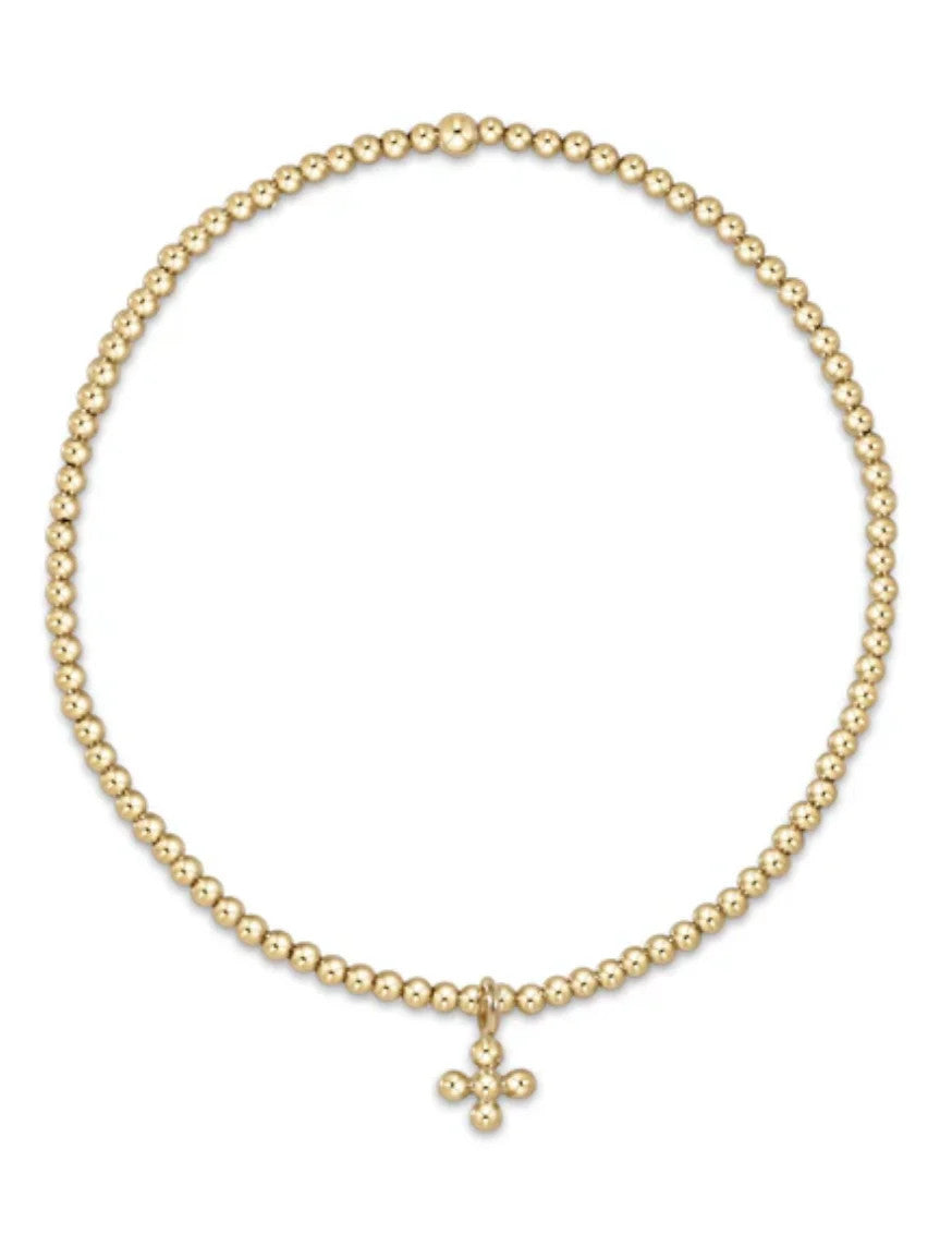 Enewton Classic 2mm Signature Small Cross Charm Bead Bracelet