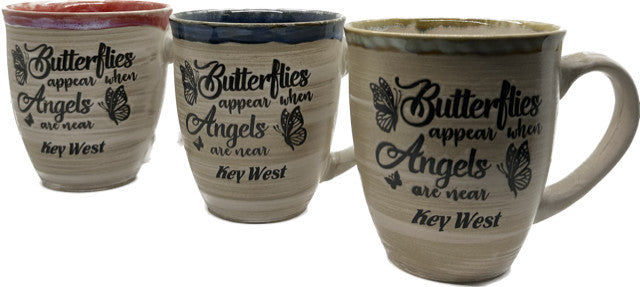 Butterflies Embossed Key West 18oz Flare Mug