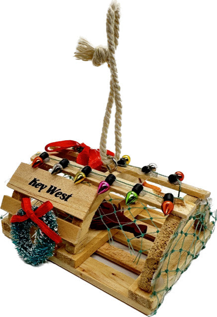 Lobster Trap Key West Ornament 3.5"