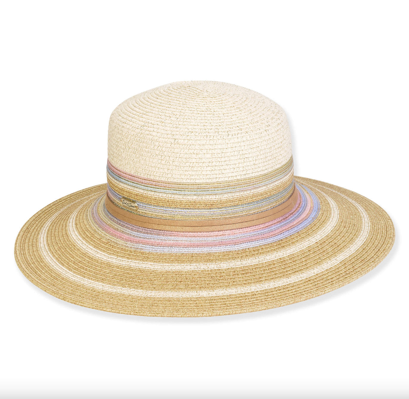 Sun 'N' Sand Sophie Paperbraid Floppy Flat Top 4" Brim Hat