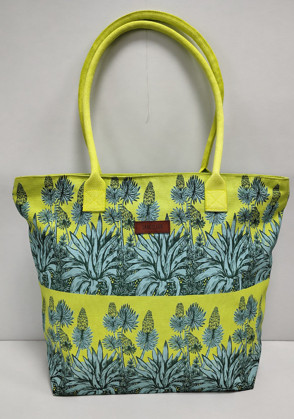Sand Cloud Agave Beach Tote Bag Lime