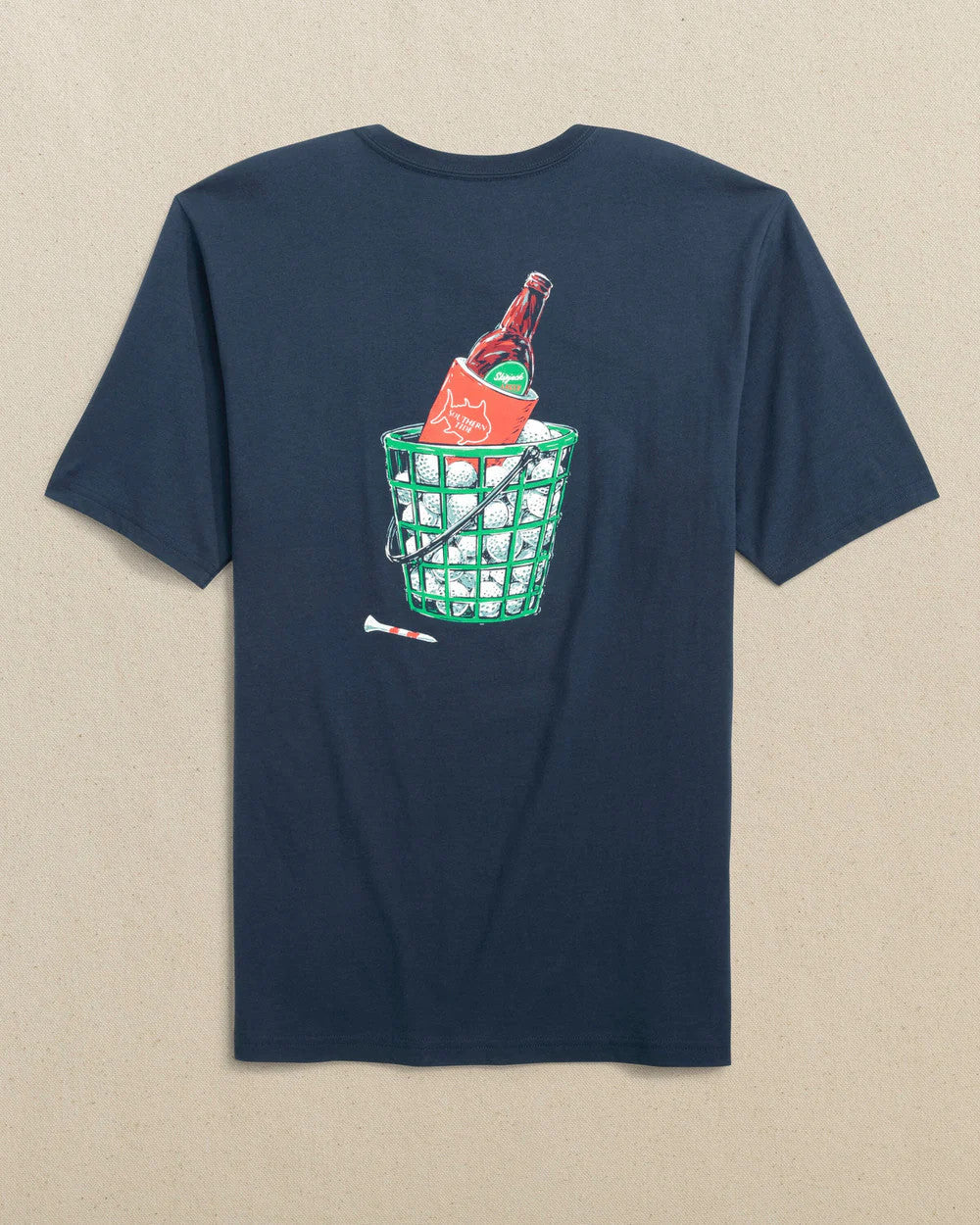 Southern Tide Basket Of Beer Tee SS Dress Blue**