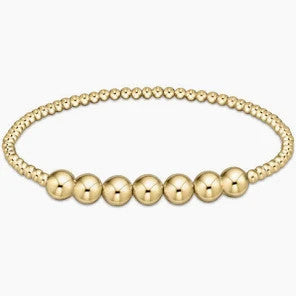 Enewton Classic Beaded Bliss 3mm Bead Bracelet 6mm Gold
