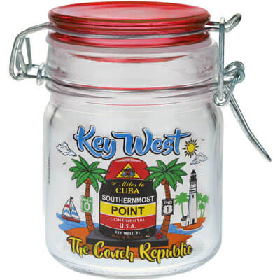 Key West Marker Large Stash Glass Jar