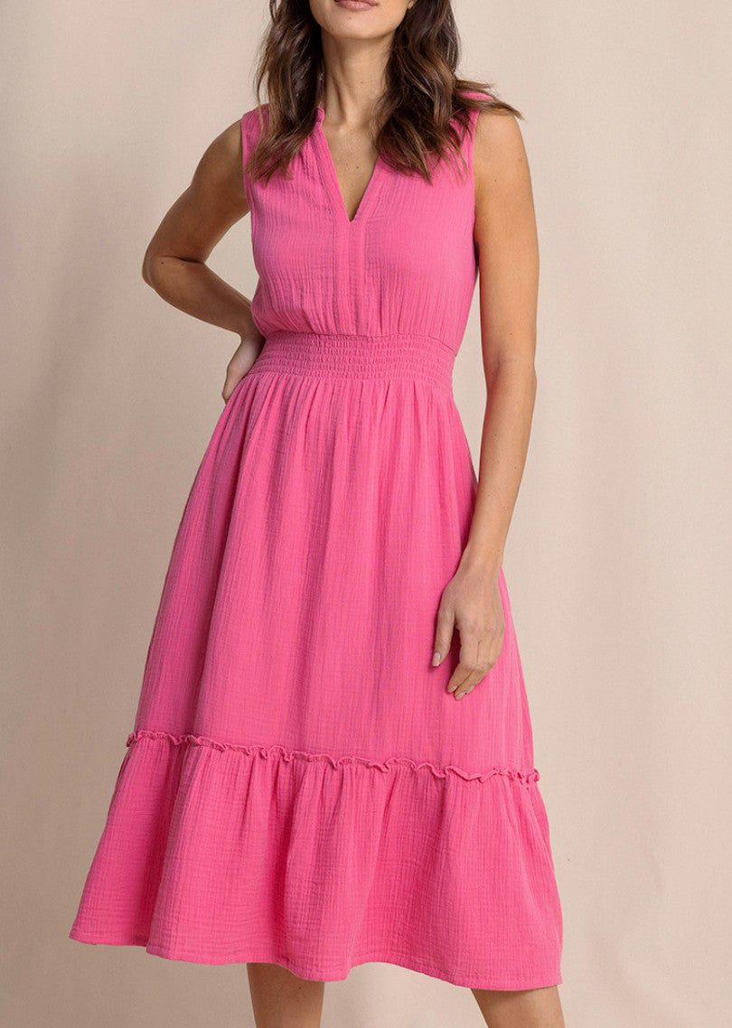 Southern Tide Adley Midi Dress Very Berry