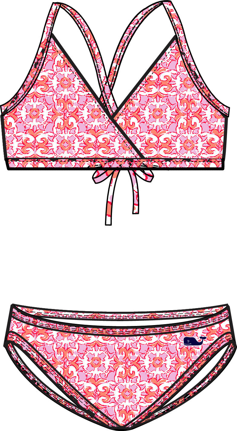 Vineyard Vines Girls' Tile Print Bikini
