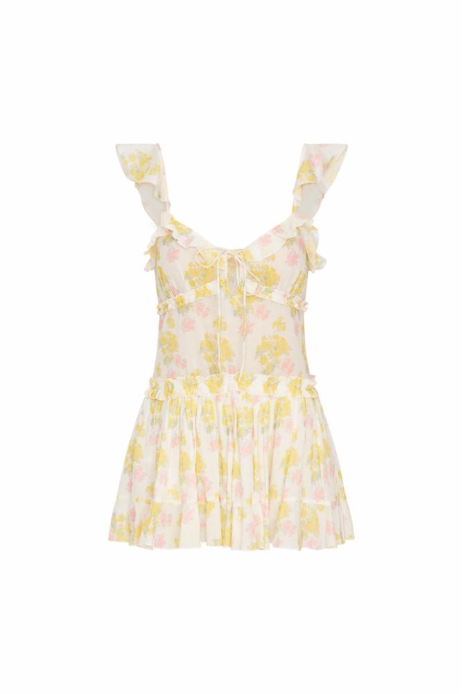 LoveShackFancy Frista Dress Sherbert Sunrise*