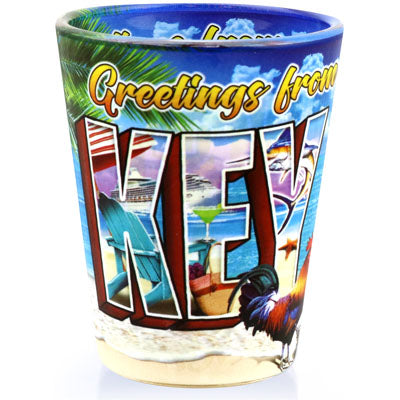 Key West Greetings In & Out Shot Glass