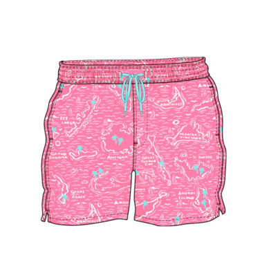 Vineyard Vines Etec 7 " Printed Chappy Trunks Island Maps