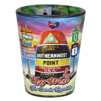 Key West Scene In & Out Shot Glass