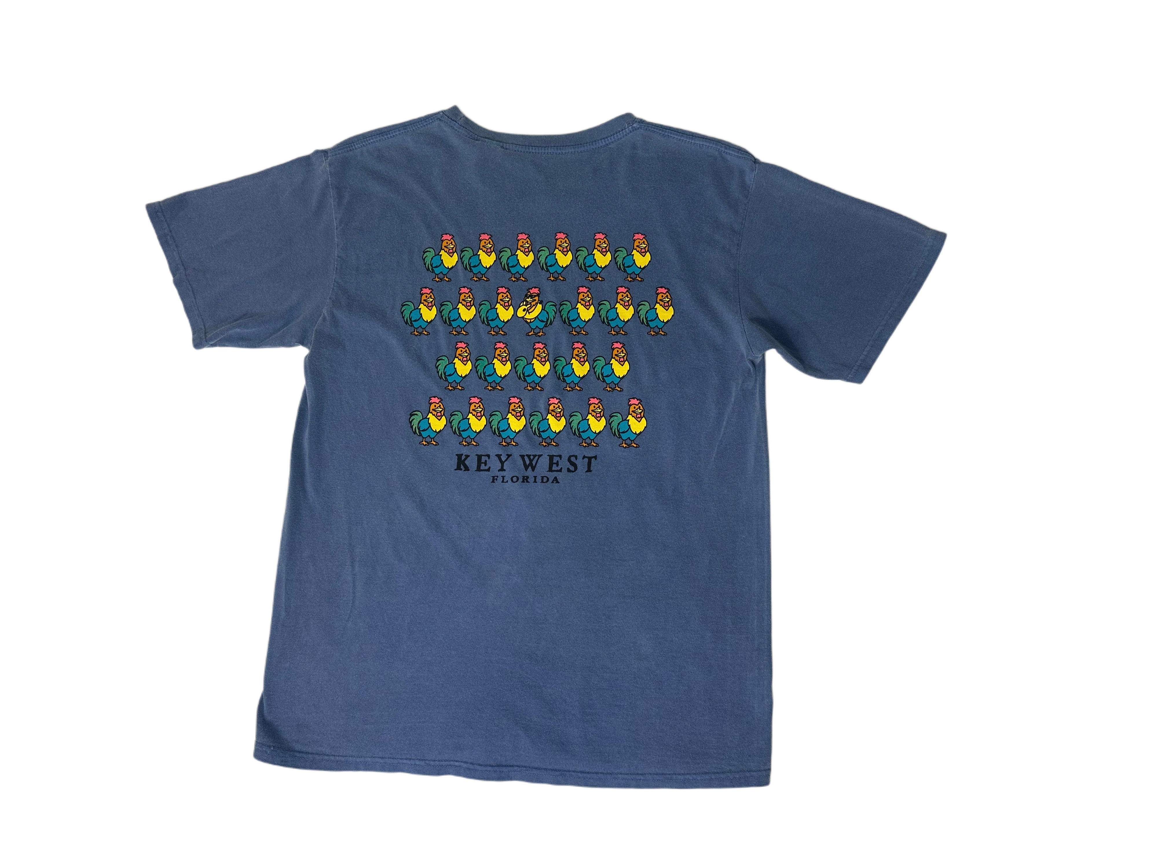 Shaddow and Fish Mr Fear Rooster Tee SS Blue