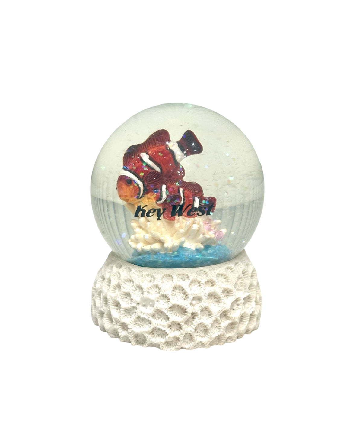 Clown Fish Key West On Coral Snowglobe