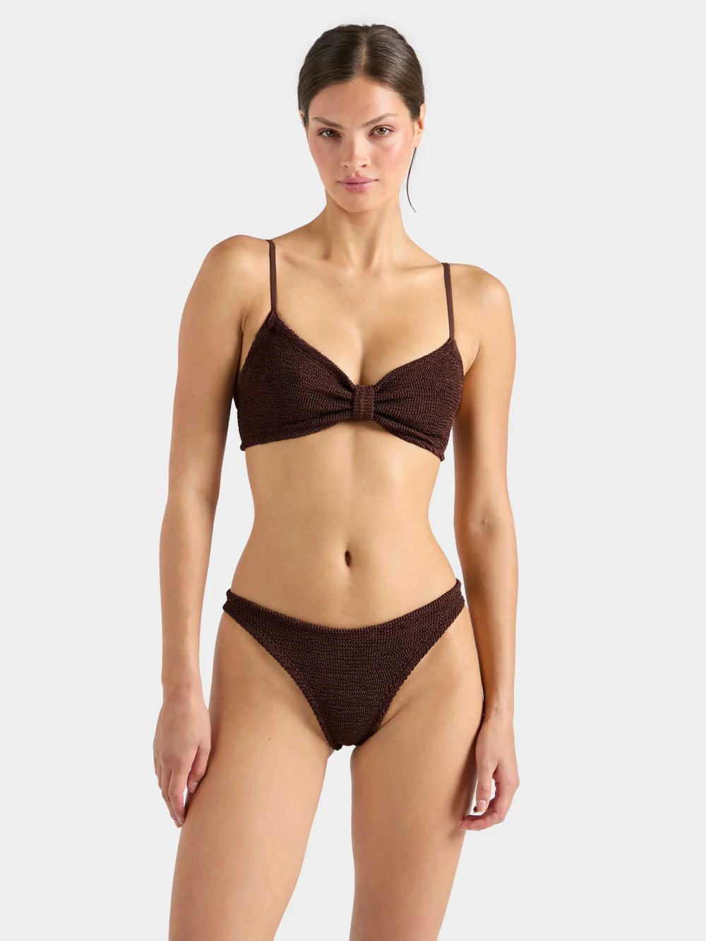 Hunza G Alicia Bikini Set Metallic Chocolate O/S