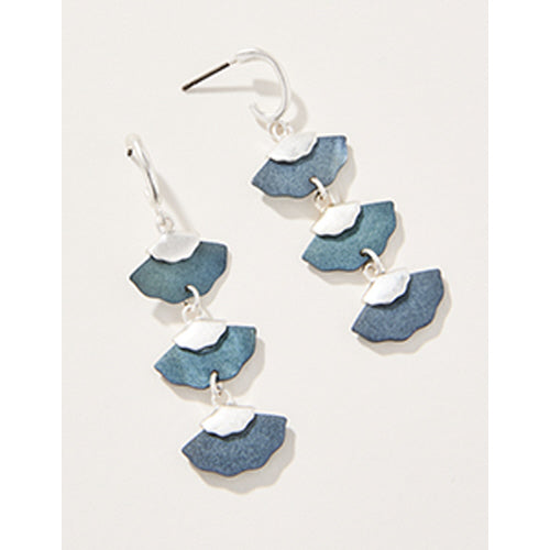 Spartina Butter Cup Blue Mother Of Peral Earrings Silver